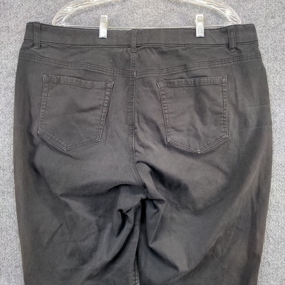 Terra & Sky Women's Cropped Skinny Leg Jeans Black Plus Size 18W 5-Pocket - Picture 6 of 10